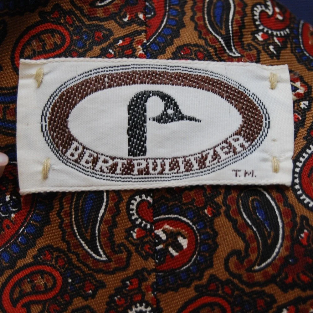 Paisley print Bert Pulitzer neck tie Men's 55